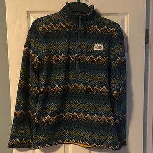 The North Face Blue and Yellow Geometric Fleece